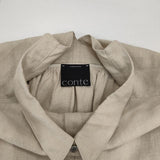 conte ヘンプバックスリットギャザーシャツ 8511-199-0016 長袖シャツ ベージュ レディース コンテ【中古】6-0910M∞