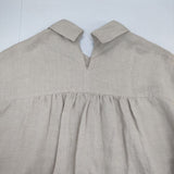 conte ヘンプバックスリットギャザーシャツ 8511-199-0016 長袖シャツ ベージュ レディース コンテ【中古】6-0910M∞