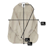 conte ヘンプバックスリットギャザーシャツ 8511-199-0016 長袖シャツ ベージュ レディース コンテ【中古】6-0910M∞