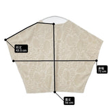 marble sud ベロアLeaf4分袖トップス ワイド ボートネック コットン混 ブラウス シャツ ベージュ レディース マーブルシュッド【中古】6-0818S△