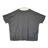 natalia N0075 コットン 日本製 ワイド ドルマンスリーブカットソー 半袖Ｔシャツ カットソー チャコールグレー レディース ナターリア【中古】6-0826S∞