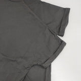 natalia N0075 コットン 日本製 ワイド ドルマンスリーブカットソー 半袖Ｔシャツ カットソー チャコールグレー レディース ナターリア【中古】6-0826S∞