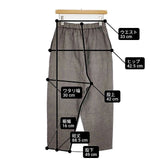 ARTS&SCIENCE コットンリネンパンツ 0221-L301G-1137 日本製 サイズ1 パンツ 22SS グレー レディース アーツ&サイエンス【中古】6-0910M∞