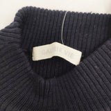 GALERIE VIE 23-02-54-02761 ウールリブニット サイズS ハイネック ニット ネイビー レディース ギャルリーヴィー【中古】6-1005T◎