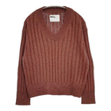 MHL. VINTAGE COTTON LINEN KNIT コットンリネン Vネック 595-1263504 セーター ニット ブラウン レディース エムエイチエル【中古】6-0910M∞