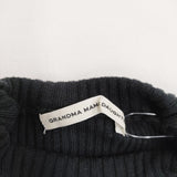 GRANDMA MAMA DAUGHTER コットンハイネックリブニット GN2332911-230316 サイズ0 ニット ブラック レディース グランマママドーター【中古】6-0906M◎