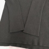 GRANDMA MAMA DAUGHTER コットンハイネックリブニット GN2332911-230316 サイズ0 ニット ブラック レディース グランマママドーター【中古】6-0906M◎