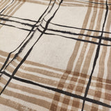 MARGARET HOWELL PAINTED CHECK BORDER SCARF チェックボーダースカーフ バンダナ リネン 定価28600円 スカーフ 23SS ブラウン レディース マーガレットハウエル【中古】6-0731G♪