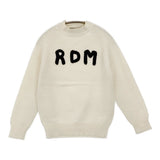 R&D.M.Co- LETTERED SWEATER RDMロゴ ウールカシミヤ 定価52800円 セーター ニット オフホワイト レディース オールドマンズテーラー【中古】6-0731T♪