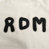 R&D.M.Co- LETTERED SWEATER RDMロゴ ウールカシミヤ 定価52800円 セーター ニット オフホワイト レディース オールドマンズテーラー【中古】6-0731T♪
