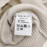 R&D.M.Co- LETTERED SWEATER RDMロゴ ウールカシミヤ 定価52800円 セーター ニット オフホワイト レディース オールドマンズテーラー【中古】6-0731T♪