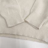 R&D.M.Co- LETTERED SWEATER RDMロゴ ウールカシミヤ 定価52800円 セーター ニット オフホワイト レディース オールドマンズテーラー【中古】6-0731T♪