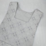 kiki dot to dot 堀川波 kiki to kiki キルティングベスト 2WAY キルト コットンリネン 刺繍 定価18700円 ベスト グレー レディース【中古】6-0930M∞