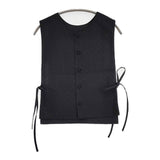 ROBE de PEAU キュプラウールキルティング2wayジレ 日本製 サイズF ベスト ブラック レディース ローブデポー【中古】6-0910M∞