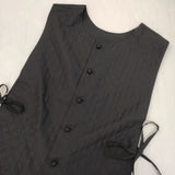 ROBE de PEAU キュプラウールキルティング2wayジレ 日本製 サイズF ベスト ブラック レディース ローブデポー【中古】6-0910M∞