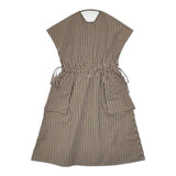 R&D.M.Co- ROBINSON'S CHECK POCHET DRESS ロビンソンチェックポケットドレス コットン 定価48400円 ワンピース ブラック ブラウン レディース オールドマンズテーラー【中古】6-0806S♪