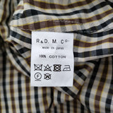 R&D.M.Co- ROBINSON'S CHECK POCHET DRESS ロビンソンチェックポケットドレス コットン 定価48400円 ワンピース ブラック ブラウン レディース オールドマンズテーラー【中古】6-0806S♪