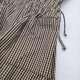 R&D.M.Co- ROBINSON'S CHECK POCHET DRESS ロビンソンチェックポケットドレス コットン 定価48400円 ワンピース ブラック ブラウン レディース オールドマンズテーラー【中古】6-0806S♪