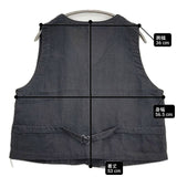 nest Robe リネンボタンルーズベスト 定価26400円 01253-1125 ベスト 25AW チャコールグレー レディース ネストローブ【中古】6-0930M∞