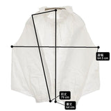nest Robe コットンリネンダンガリーフリルシャツ 定価24200円 01234-1469 ブラウス シャツ オフホワイト レディース ネストローブ【中古】6-0930M∞