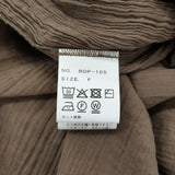 raspail コットン スモックドレス ROP-105 定価47300円 楊柳 ギャザー オフショルダー シアー ワンピース ブラウン レディース ラスパイユ【中古】6-0806M♪