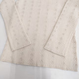 Sybilla 新品 ドットアイレットニットプルオーバー 定価23000円 GBFDJ-03230 サイズM ニット ベージュ レディース シビラ【中古】6-0906M◎