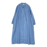 fog linen work リトアニア製 リネン シャツワンピ ワンピース ブルー レディース フォグリネンワーク【中古】6-0910M∞