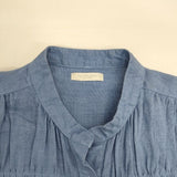 fog linen work リトアニア製 リネン シャツワンピ ワンピース ブルー レディース フォグリネンワーク【中古】6-0910M∞