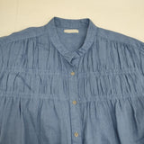 fog linen work リトアニア製 リネン シャツワンピ ワンピース ブルー レディース フォグリネンワーク【中古】6-0910M∞