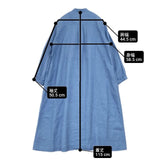 fog linen work リトアニア製 リネン シャツワンピ ワンピース ブルー レディース フォグリネンワーク【中古】6-0910M∞