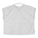 to touch 新品 ノースリーブ ストライプ コットン ブラウス シャツ ホワイト ネイビー レディース トゥータッチ【中古】6-0826S∞