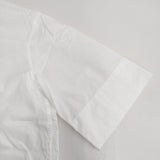 MHL. COTTON RAMIE POPLIN SHIRT コットンラミーポプリンシャツ ブラウス 定価17600円 595-0152503 半袖シャツ ホワイト レディース エムエイチエル【中古】6-0828S◎