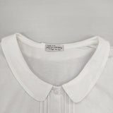 Sally Scott ちび丸襟 半袖 サイズＬ ブラウス シャツ ホワイト レディース サリースコット【中古】6-0826S∞