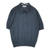 JOHN SMEDLEY 半袖 ニットポロ シーアイランドコットン ポロシャツ ネイビー レディース ジョンスメドレー【中古】6-0826S∞