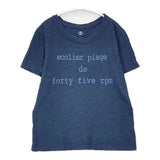 45R/45rpm ecolier plage de forty five rpm インディゴ 半袖Ｔシャツ カットソー ネイビー レディース フォーティーファイブアールピーエム【中古】6-0826S∞