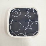 marimekko 未使用品 Piirto Unikko プレート 10×10cm 60th 皿 シロ コン レディース マリメッコ【中古】6-0803G◎