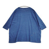 45R/45rpm ワイド コットン サイドスリット インディゴ Ｔシャツ カットソー ネイビー レディース フォーティーファイブアールピーエム【中古】6-1012M∞