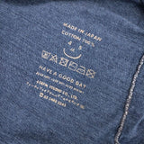 45R/45rpm ワイド コットン サイドスリット インディゴ Ｔシャツ カットソー ネイビー レディース フォーティーファイブアールピーエム【中古】6-1012M∞