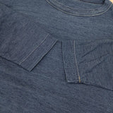 45R/45rpm ワイド コットン サイドスリット インディゴ Ｔシャツ カットソー ネイビー レディース フォーティーファイブアールピーエム【中古】6-1012M∞