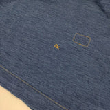 45R/45rpm ワイド コットン サイドスリット インディゴ Ｔシャツ カットソー ネイビー レディース フォーティーファイブアールピーエム【中古】6-1012M∞