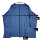 45R/45rpm ワイド コットン サイドスリット インディゴ Ｔシャツ カットソー ネイビー レディース フォーティーファイブアールピーエム【中古】6-1012M∞