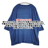 45R/45rpm ワイド コットン サイドスリット インディゴ Ｔシャツ カットソー ネイビー レディース フォーティーファイブアールピーエム【中古】6-1012M∞