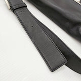 kawa-kawa 斜め掛けショルダーバッグLサイズ 定価69300円 レザー がま口 ショルダーバッグ ブラック レディース カワカワ【中古】6-0731G♪