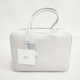 新品 25SS IENA別注 square バッグ 定価46200円 レザー ハンドバッグ シロ レディース【中古】6-0722G◎
