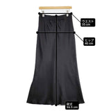 IENA ダブルサテンスカート 定価18700円 サイズ40 ロングスカート 24AW ブラック レディース イエナ【中古】6-0920M∞