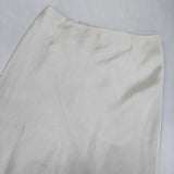 IENA ダブルサテンスカート 定価18700円 サイズ40 ロングスカート 24AW ホワイト レディース イエナ【中古】6-0920M∞