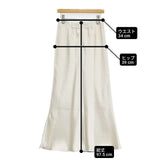 IENA ダブルサテンスカート 定価18700円 サイズ40 ロングスカート 24AW ホワイト レディース イエナ【中古】6-0920M∞