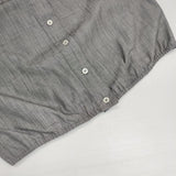 MARGARET HOWELL 578-152215 コットン 半袖 リボン ブラウス シャツ グレー レディース マーガレットハウエル【中古】6-0826S∞