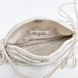 BUNON Kantha Candy Bag カンタキャンディバッグ 手刺繍 定価20900円 ショルダーバッグ ベージュ レディース ブノン【中古】6-0731G♪