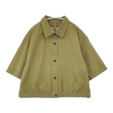 MHL. SANDED COTTON LINEN SHIRT 595-2152501 半袖シャツ カーキ レディース エムエイチエル【中古】6-0826S∞